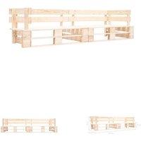 Prolenta Premium - Garten-Palettensofa 2-Sitzer Natur Holz - Braun von PROLENTA PREMIUM