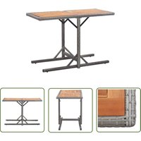 The Living Store Gartentisch Anthrazit Poly Rattan und Massivholz Akazie - Gartentisch - Outdoortisch - Terrassenmöbel - Esszimmerset - Rattan Möbel The Living Store Gartentisch Anthrazit Poly Rattan und Massivholz Akazie - Gartentisch - Outdoortisch - Terrassenmöbel - Esszimmerset - Rattan Möbel von Nova