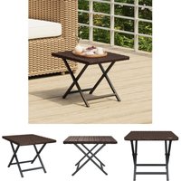 Prolenta Premium - Klapptisch Braun 45x35x32 cm Poly Rattan - Braun von PROLENTA PREMIUM