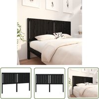 The Living Store Kopfteil Schwarz 165,5x4x100 cm Massivholz Kiefer - Holz Kopfteil - Massives Kiefernholz - Schwarzes Kopfteil - Bettsofa von MAISON CHIC