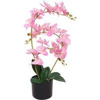 Longziming - Künstliche Orchidee mit Topf 65 cm Rosa von PROLENTA PREMIUM