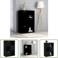The Living Store Lagerschrank Schwarz 60x29,5x90 cm Holzwerkstoff - Bücherregal - Holzschrank - Stauraum - Wohnraumorganisation - Garderobe The Living Store Lagerschrank Schwarz 60x29,5x90 cm Holzwerkstoff - Bücherregal - Holzschrank - Stauraum - Wohnraumorganisation - Garderobe von JINLEFU