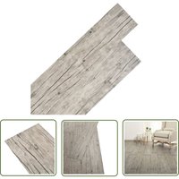 The Living Store PVC-Fliesen Nicht Selbstklebend 5,26 m² 2mm Eiche Getüncht - pvc Boden - Vinyl Boden - Eichenoptik - Wohnraum - Badezimmer von JINLEFU