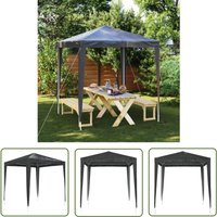 The Living Store Profi-Partyzelt 2x2 m Anthrazit - Outdoor Partyzelt - Gartenpavillon - Pavillon - Sonnensegel - Festivitätszelt von PROLENTA PREMIUM