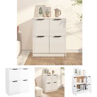 Prolenta Premium Sideboard Hochglanz-Weiß 60x30x70 cm - Weiß von PROLENTA PREMIUM