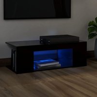 Longziming - TV-Schrank mit LED-Leuchten Schwarz 90x39x30 cm von LONGZIMING