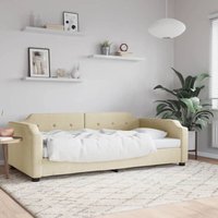 2-in-1-Tagesbett zum Ausruhen,Bequemes Gästebett, Sofabett Creme 80x200 cm Stoff -BVE68160 von BONNEVIE