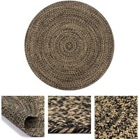 Prolenta Premium - Teppich Handgefertigt Jute Schwarz und Natur 120 - Schwarz von PROLENTA PREMIUM