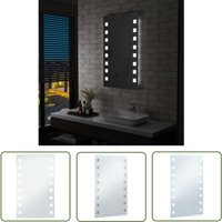 Prolenta Premium - The Living Store Badezimmer-Wandspiegel mit LEDs 60x100 cm - LED-Spiegel - Badezimmerspiegel - Wandspiegel - Kosmetikspiegel von PROLENTA PREMIUM