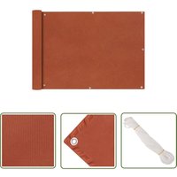 Prolenta Premium - The Living Store Balkonsichtschutz Oxfordgewebe 75x400 cm Terracotta - Balkon Privacy Screen - Sichtschutz Für Balkon - Windschutz von PROLENTA PREMIUM