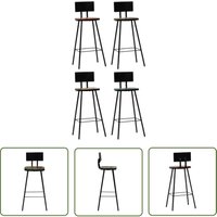 Prolenta Premium - The Living Store Barhocker 4 Stk. Massives Altholz - Holz Barhocker - Vintage Barhocker - Industrieller Stuhl - Altholz Möbel von PROLENTA PREMIUM