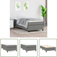 Prolenta Premium - The Living Store Bettgestell ohne Matratze Dunkelgrau 90x190 cm Stoff - Bettes Gestell - Doppelbett - Schlafzimmer Möbel Prolenta Premium - The Living Store Bettgestell ohne Matratze Dunkelgrau 90x190 cm Stoff - Bettes Gestell - Doppelbett - Schlafzimmer Möbel von PROLENTA PREMIUM