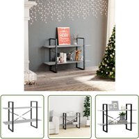 Prolenta Premium - The Living Store Bücherregal 2 Fächer Betongrau 100x30x70 cm Holzwerkstoff - Industrielles Regal - Bücherregal Grau von PROLENTA PREMIUM