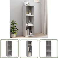 Prolenta Premium - The Living Store Bücherschrank/TV-Schrank Grau Sonoma 36x30x114 cm Holzwerkstoff - BucheRegal - Bücherregal Grau - Holzregal von PROLENTA PREMIUM
