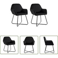 Prolenta Premium - The Living Store Esszimmerstühle 2 Stk. Schwarz Samt - Esszimmerstühle - Samtstuhl - Schwarzer Stuhl - Moderner Stuhl - Bequemes Prolenta Premium - The Living Store Esszimmerstühle 2 Stk. Schwarz Samt - Esszimmerstühle - Samtstuhl - Schwarzer Stuhl - Moderner Stuhl - Bequemes von PROLENTA PREMIUM