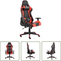Prolenta Premium - The Living Store Gaming-Stuhl Drehbar Rot pvc - Gaming Stuhl - pc Stuhl - Gamer Chair - Schreibtischstuhl - Ergonomischer Stuhl von PROLENTA PREMIUM