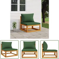 Prolenta Premium - The Living Store Garten-Mittelsofa mit Grünen Kissen Massivholz Akazie - Gartensofa - Holzsessel - Gartenmöbeln - Akazienholzmöbel Prolenta Premium - The Living Store Garten-Mittelsofa mit Grünen Kissen Massivholz Akazie - Gartensofa - Holzsessel - Gartenmöbeln - Akazienholzmöbel von PROLENTA PREMIUM