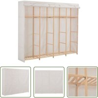 Prolenta Premium - The Living Store Kleiderschrank Weiß 200 x 40 x 170 cm Stoff - Kleiderschrank - Weißer Kleiderschrank - Garderobe - Textilschrank von PROLENTA PREMIUM