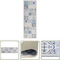 Prolenta Premium - The Living Store Küchenbodenmatte Waschbar Mosaik 45x150 cm - Teppich - Küchenfußmatte - Badezimmermatte - Samt - Polyester von PROLENTA PREMIUM