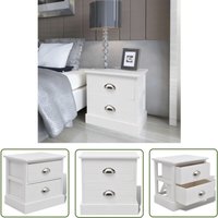 Prolenta Premium - The Living Store Nachttisch Französischer Stil Weiß - Nachttisch - Französischer Landhausstil - Weißer Nachttisch - Schubladen von PROLENTA PREMIUM