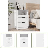 Prolenta Premium - The Living Store Nachttisch Weiß Holzwerkstoff - Nachttisch - Wohnzimmermöbel - Esszimmermöbel - Holzmöbel - Weißer Nachttisch Prolenta Premium - The Living Store Nachttisch Weiß Holzwerkstoff - Nachttisch - Wohnzimmermöbel - Esszimmermöbel - Holzmöbel - Weißer Nachttisch von PROLENTA PREMIUM