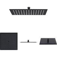 Prolenta Premium - The Living Store Regenbrause Edelstahl 30x30 cm Quadrat Schwarz - Duschköpfe - Schwarz von PROLENTA PREMIUM