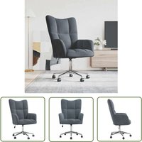Prolenta Premium - The Living Store Relaxsessel Dunkelgrau Samt - Sessel - Wohnzimmersessel - Relaxsessel - Armchair - Samtcouch von PROLENTA PREMIUM