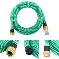 Prolenta Premium - The Living Store Saugschlauch mit Messing-Anschlüssen Grün 1,1 25 m pvc - Gartenschläuche - Grün Prolenta Premium - The Living Store Saugschlauch mit Messing-Anschlüssen Grün 1,1 25 m pvc - Gartenschläuche - Grün von PROLENTA PREMIUM