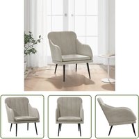 Prolenta Premium - The Living Store Sessel Hellgrau 63x76x80 cm Samt - Samtsessel - Bequeme Lounge Chair - Wohnzimmersessel - Grau Sessel Prolenta Premium - The Living Store Sessel Hellgrau 63x76x80 cm Samt - Samtsessel - Bequeme Lounge Chair - Wohnzimmersessel - Grau Sessel von PROLENTA PREMIUM