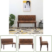 Prolenta Premium - The Living Store Sitzbank 120 cm Braun Wildleder-Optik - Wohnzimmer Dekoration - Retro Möbel - Couch Accessoire - Polstersessel Prolenta Premium - The Living Store Sitzbank 120 cm Braun Wildleder-Optik - Wohnzimmer Dekoration - Retro Möbel - Couch Accessoire - Polstersessel von PROLENTA PREMIUM