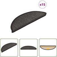Prolenta Premium - The Living Store Treppenmatten Selbstklebend Sisal 15 Stk. 56x17x3 cm Anthrazit - Treppenmatten - Sisal Look - Teppiche Für von PROLENTA PREMIUM