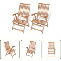 Prolenta Premium - The Living Store Verstellbare Gartenstühle 2 Stk. Massivholz Teak - Gartensaison - Gartenmöbel - Gartenstuhl - Teakholzmöbel Prolenta Premium - The Living Store Verstellbare Gartenstühle 2 Stk. Massivholz Teak - Gartensaison - Gartenmöbel - Gartenstuhl - Teakholzmöbel von PROLENTA PREMIUM