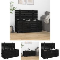 Prolenta Premium - Truhe Schwarz 91x40,5x42 cm Massivholz Kiefer - Schwarz von PROLENTA PREMIUM