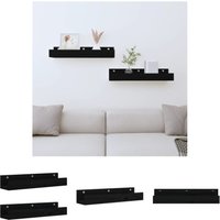 Prolenta Premium Wandregale 2 Stk. Schwarz 50x12x9 cm Massivholz - Schwarz von PROLENTA PREMIUM