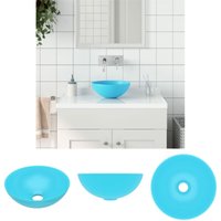 Maisonchic - Waschbecken,Handwaschbecken,Waschtisch Keramik Hellgrün Rund JDVN372142 von MAISONCHIC