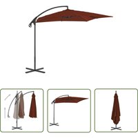 The Living Store Ampelschirm mit Stahl-Mast 250x250 cm Terrakotta - Terrassenschirm - Gartenschirm - Sonnenschutz - Outdoor Möbel - Sommergarten The Living Store Ampelschirm mit Stahl-Mast 250x250 cm Terrakotta - Terrassenschirm - Gartenschirm - Sonnenschutz - Outdoor Möbel - Sommergarten von PROLENTA PREMIUM