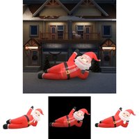 The Living Store Aufblasbarer Weihnachtsmann LED IP44 Rot 360 cm XXL - Weihnachtsbeleuchtung von PROLENTA PREMIUM