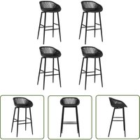 The Living Store Barhocker 4 Stk. Schwarz - Barhocker - Küchenstühle - Barstühle - Esszimmerstühle - Schwarz von PROLENTA PREMIUM