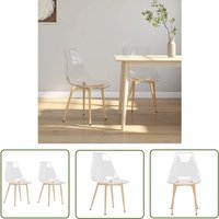 The Living Store Esszimmerstühle 2 Stk. Transparent pet - Esszimmerstühle - Transparentes Design - pet Kunststoff - Metallgestell - Moderne Möbel The Living Store Esszimmerstühle 2 Stk. Transparent pet - Esszimmerstühle - Transparentes Design - pet Kunststoff - Metallgestell - Moderne Möbel von PROLENTA PREMIUM