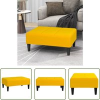 The Living Store Fußhocker Gelb 78x56x32 cm Samt - Fußhocker - Samtstuhl - Gelber Stuhl - Beistelltisch - Deko Couchtisch von PROLENTA PREMIUM