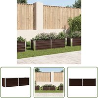 The Living Store Garten-Hochbeet Braun 160 x 40 x 45 cm Verzinkter Stahl - Gartenhochbeet - Metallhochbeet - Stahlteichkühlschrank von PROLENTA PREMIUM