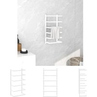 The Living Store Handtuchständer Weiß 24x12x48 cm Stahl - Handtuchhalter von PROLENTA PREMIUM