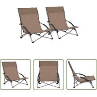 Prolenta Premium - The Living Store Klappbare Strandstühle 2 Stk. Taupe Stoff - Klappbarer Stuhl - Gartenstuhl - Strandstuhl - Outdoor Möbel - Lounge Prolenta Premium - The Living Store Klappbare Strandstühle 2 Stk. Taupe Stoff - Klappbarer Stuhl - Gartenstuhl - Strandstuhl - Outdoor Möbel - Lounge von PROLENTA PREMIUM
