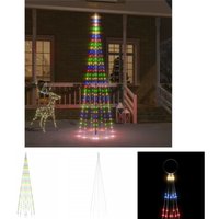 The Living Store LED-Weihnachtsbaum für Fahnenmast Mehrfarbig 310 LEDs 300 cm - Weihnachtsbeleuchtung The Living Store LED-Weihnachtsbaum für Fahnenmast Mehrfarbig 310 LEDs 300 cm - Weihnachtsbeleuchtung von PROLENTA PREMIUM