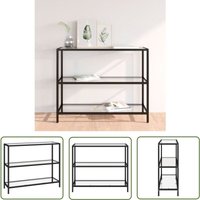 Prolenta Premium - The Living Store Regal Transparent 100x36x90 cm Gehärtetes Glas - Eckregal - Glasregal - Wandregal - Wohnzimmer Dekoration von PROLENTA PREMIUM