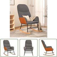 The Living Store Schaukelstuhl Hellgrau Stoff - Schaukelstuhl - Relaxsessel - Gartenstuhl - Esszimmerstuhl - Lounge Chair The Living Store Schaukelstuhl Hellgrau Stoff - Schaukelstuhl - Relaxsessel - Gartenstuhl - Esszimmerstuhl - Lounge Chair von PROLENTA PREMIUM