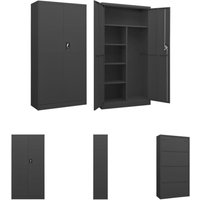 The Living Store Schließfachschrank Anthrazit 90x40x180 cm Stahl - Aktenschränke - Anthrazit The Living Store Schließfachschrank Anthrazit 90x40x180 cm Stahl - Aktenschränke - Anthrazit von PROLENTA PREMIUM