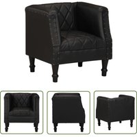 Prolenta Premium - The Living Store Sessel Schwarz Echtes Ziegenleder - Ledersessel - Vintage Stil - Sessel Schwarz - Esszimmerstuhl - Lounge Chair Prolenta Premium - The Living Store Sessel Schwarz Echtes Ziegenleder - Ledersessel - Vintage Stil - Sessel Schwarz - Esszimmerstuhl - Lounge Chair von PROLENTA PREMIUM