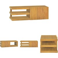 Wand-Badschrank 90x40x30 cm Massivholz Teak - Braun - Prolenta Premium von PROLENTA PREMIUM