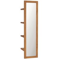 Wandspiegel Spiegel Badzimmer Spiegel mit Regalen 30×30×120 cm Teak Massivholz BNTED478554 Maisonchic von MAISONCHIC
